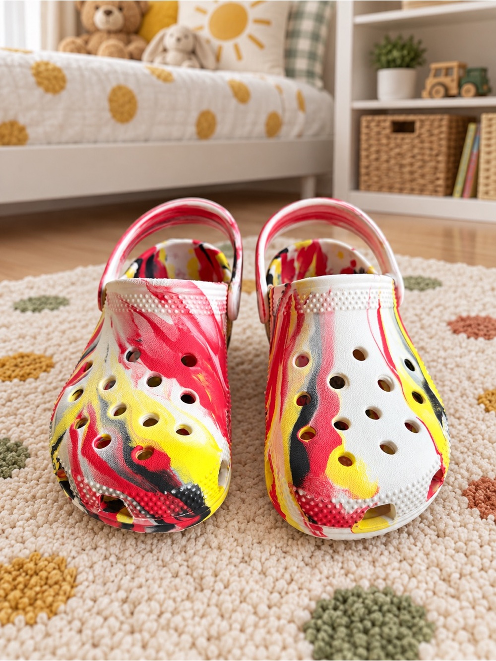 CROCS Kids Multicolor Glow in the Dark Size 12